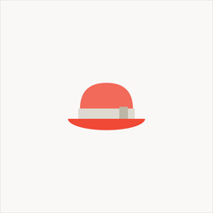 women hat icon flat design