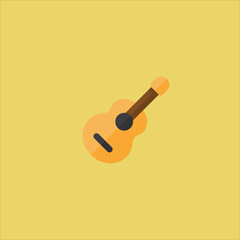 acoustic guitar icon flat design