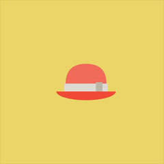 women hat icon flat design