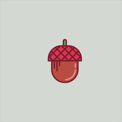 acorn icon flat design