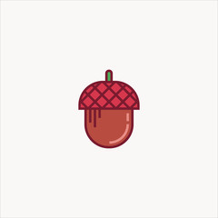 acorn icon flat design