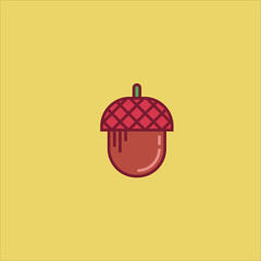acorn icon flat design