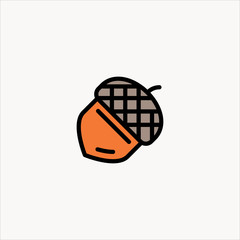 Naklejka premium acorn icon flat design