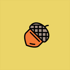 acorn icon flat design
