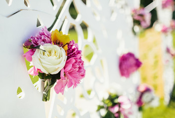 wedding decoration on the fresh air.