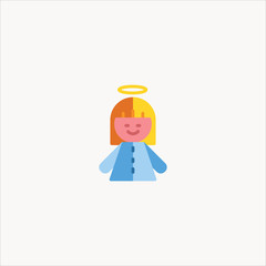 angel icon flat design