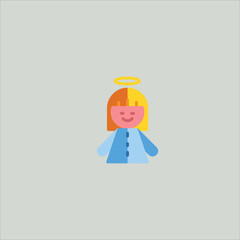 angel icon flat design