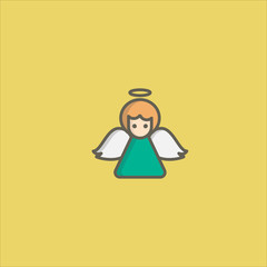 angel icon flat design