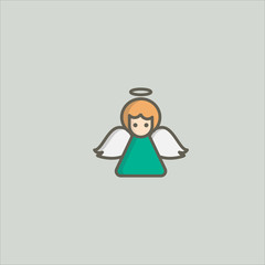 angel icon flat design