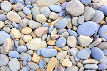 pebbles close up macro on a beach in the uk