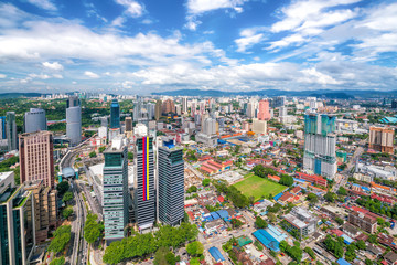 Fototapeta premium Downtown Kuala Lumpur skyline