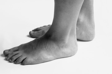 Achilles tendon, woman feet