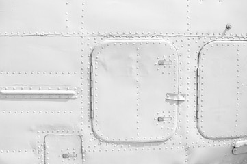 Aircraft metal plating texture with rivets