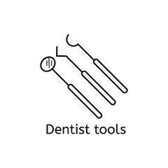 Dental Instrument icon set. Isolated on white background.