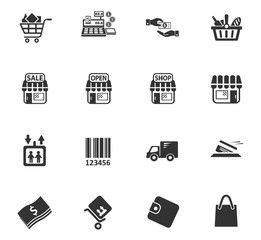 shopping icon set