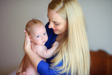 mother with the newborn baby