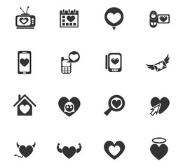 love icon set