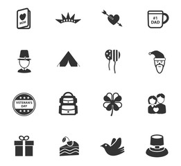 holidays icon set