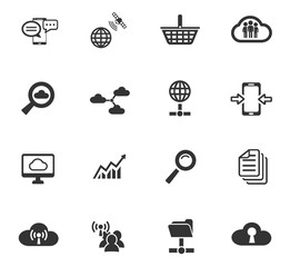 data analytic icon set