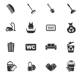 cleaning icon set
