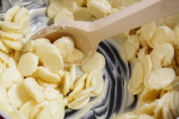How to make cake pops - melting white chocolate in the pot