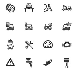 car service icon set