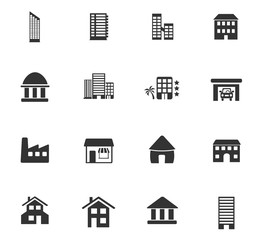 buildings icon set