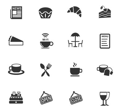 cafe icon set