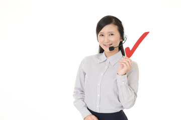 笑顔のオペレーター