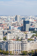 Fototapeta na wymiar High angle view of Bucharest