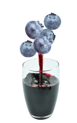 blueberry juice isolated
