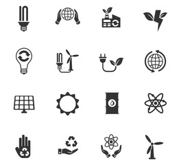 alternative energy icon set