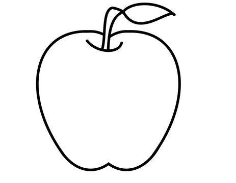 リンゴ(線画)