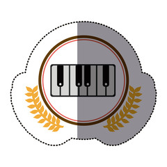 symbol piano icon stock, vector illustration design