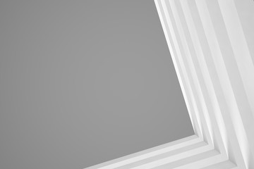 Abstract Architecture Background. Empty White Futuristic Room. 3d Render Illustration