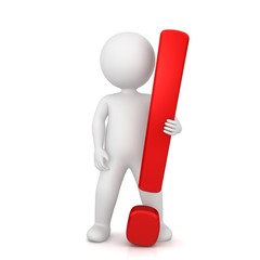 exclamation point 3d red