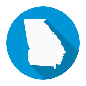 Georgia State Map Flat Icon