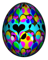 3D Bild - Ostereier - bemalt
