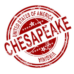 Chesapeake Virginia stamp with white background
