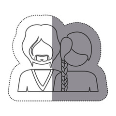 people couple icon stock, vector illustration image