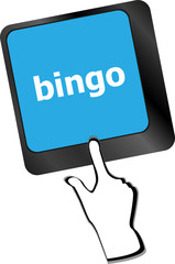 bingo button on computer keyboard keys