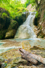 Beautiful 7th floor of the Erawan Waterfall in Kanchanaburi, Thailand No.2