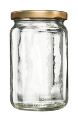 Closed glass jar with lid