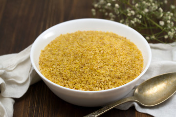 bulgur on white dish