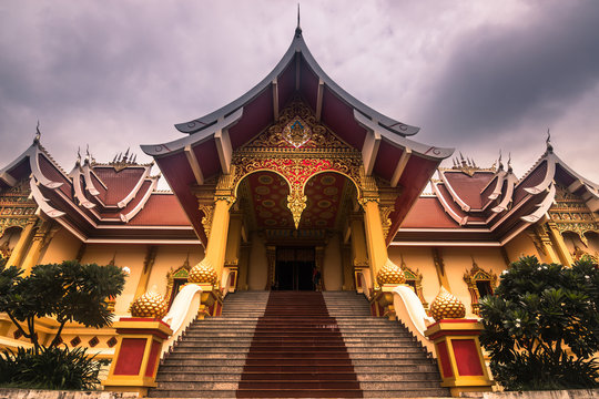September 26, 2014: Palace in That Luang, Vientiane, Laos