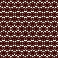 Outline seamless pattern with geometric figures. Repeated diamond ornamental background. Rhombuses and lines motif.