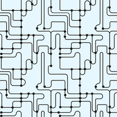 Abstract monochrome seamless pattern subway map