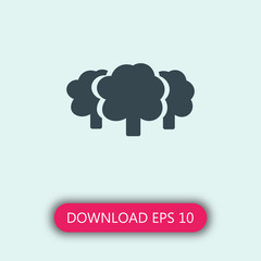 Tree silhouette icon vector