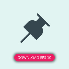 Pin icon vector