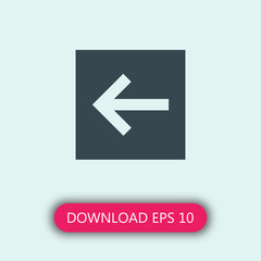 Left arrow icon vector